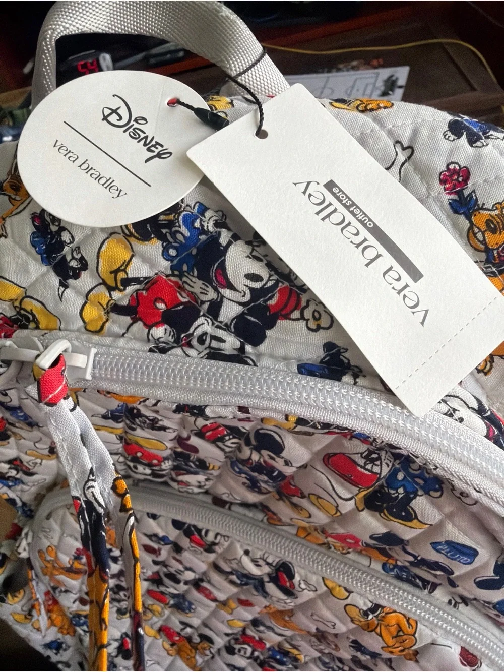 Vera Bradley Disney Essential Large Backpack MICKEY MOUSE FAMILY FUN